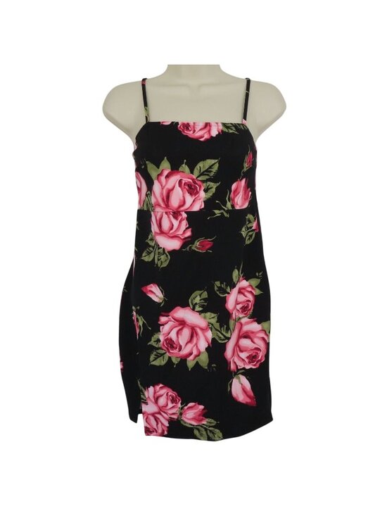 Guess Dresses & Skirts - GUESS Womens Small BIANKA Slit Dress Pink Rose Flower Floral Spaghetti Strap NEW